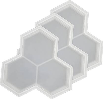 Reyal Plastic TRIHEX Paver Block mould(60mm) Interlocking Paver Mould(Pack of 3) Column Cap & Base