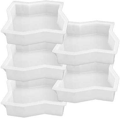 Reyal Plastic STAR Paver Block mould(60mm) Interlocking Paver Mould(Pack of 5) Column Cap & Base