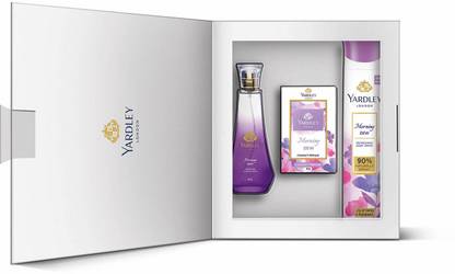 Yardley London Luxury Gift Set For Women- Morning Dew DWP, Compact Perfume, and Body Spray Combo Set