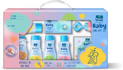 Parachute Advansed Baby Care Gift Set, Perfect baby gift box for newborn baby, Baby Safe Toy,Medium