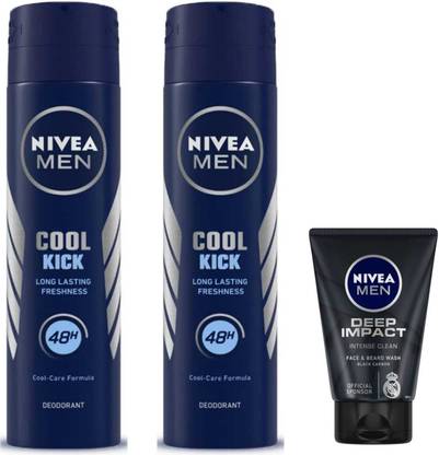 NIVEA Depp impact 50ml Fw and Cool Kick Deo 2pc
