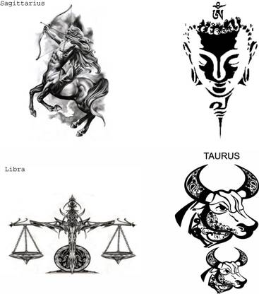 surmul Sagittarius And Libra And Taurus Tattoo for male And Female Tattoo