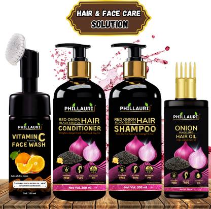 Phillauri Red Onion Healthy Hair care Kit with Face kit Combo Kit