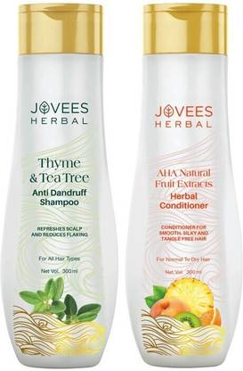 Jovees Herbal Thyme & Tea Tree Anti Dandruff Shampoo-300 ml, 
Herbal Hair Conditioner 300 ml