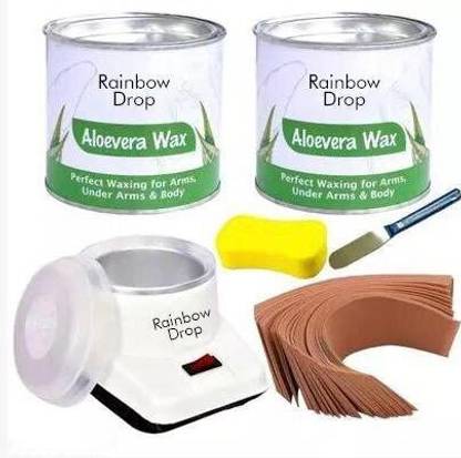 rainbow drop white heater aloe and aloe wax knife, strips and sponge