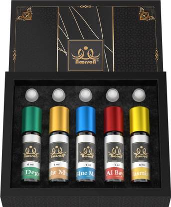 Noorson Silver Combo Non-Alcoholic Premium Fragrance Set (05 x 06Ml :Pack of 05)