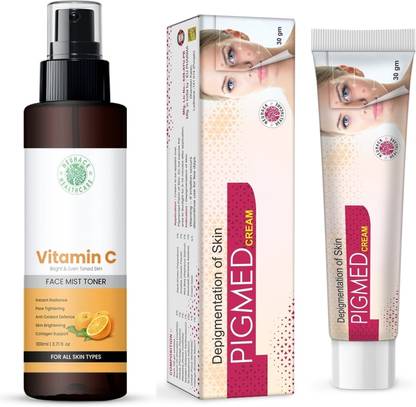 Neuhack Pigmentation Combo - Vitamin C Face Brightening Toner & Dark spots removal cream