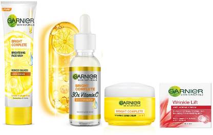 GARNIER Skin Natural Brightening and Anti-Aging Routine Morning Combo pack