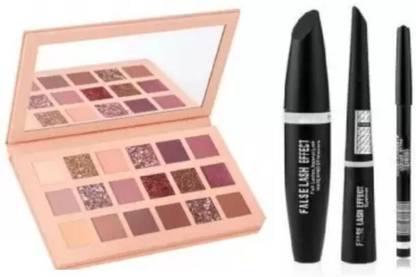 lately EYEMAKEUP COMBO WITH EYESHADOW 3IN1 MASKARA EYELINER KAJAL