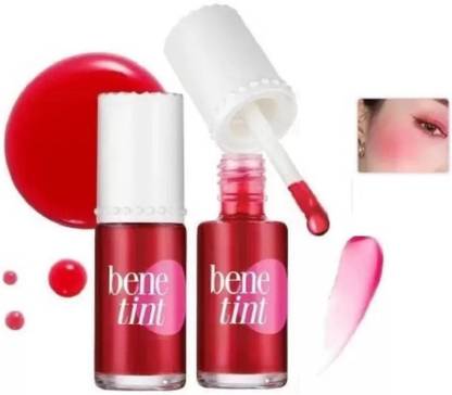 ravuk Bene tint lip and cheek stain ,tined finish blusher and liquid lipstick (pack of 2)