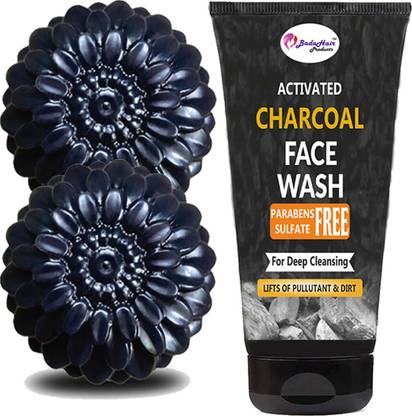 BadaHair Activated Charcoal Bath Soap for Deep Clean and Anti-pollution Effect