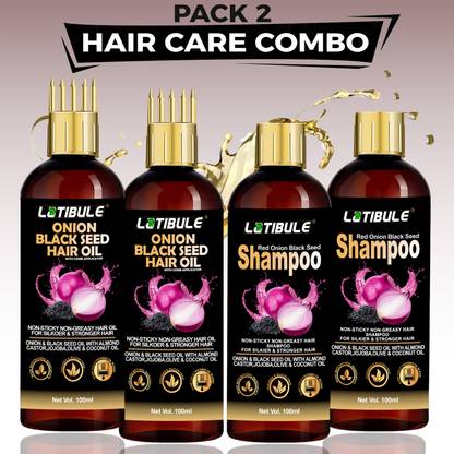 Latibule Red Onion Black Seed Oil & Shampoo Ultimate Hair Care product for Hair Fall Control
