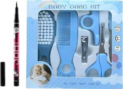 lakssure Eyeliner With Baby Nail Clipper Scissors and Brush 6in1 combo Set