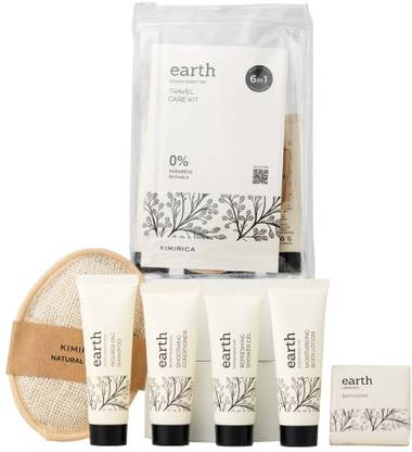 KIMIRICA Earth Travel Pouch Set - 6 in 1 Self Care Kit