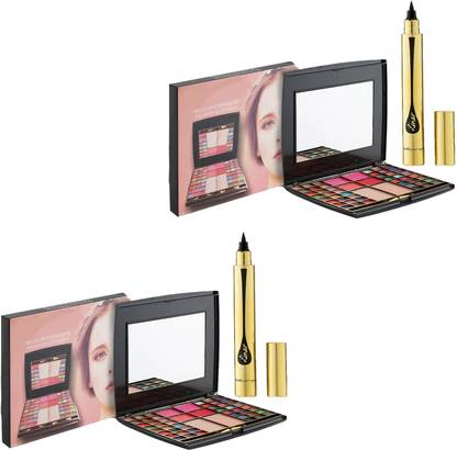 NG MART 48 COLOUR EYE SHADOW & GOLD EYELINER COMBO PACK OF - 2