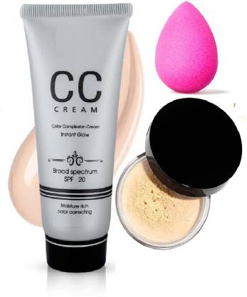 GULGLOW99 Best Quality Foundation Cream ,Smooth Skin Loose Face Powder Makeup Blender Sponge