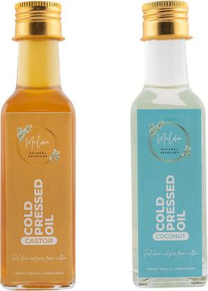Muloha cold pressed oil coconut and costor oil combo
