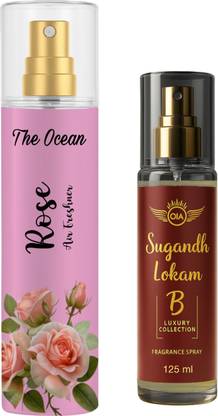 The Ocean Rose Air Freshener 250ml And B Perfume 125 ml
