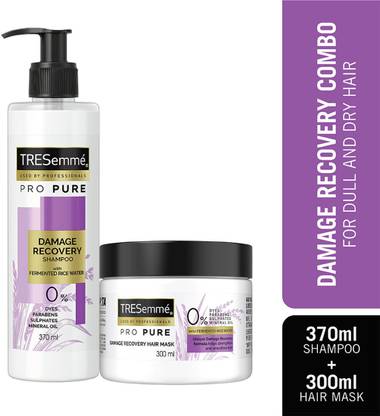 TRESemme Pro Pure Damage Recovery Deep Conditioning Kit with-370ml Shampoo and 300ml mask