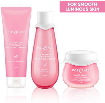 Dot & Key Watermelon CTM Kit For Normal,Combination & Oily Skin For Oil Free Glowing Skin
