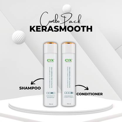 gyk Kera Smooth Shampoo And Conditioner Combo For Repairs Dry and Damaged Hair