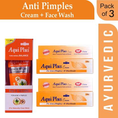 HAPDCO Pack of 2 Aqui Plus Cream+1 Aqui Plus Face Wash