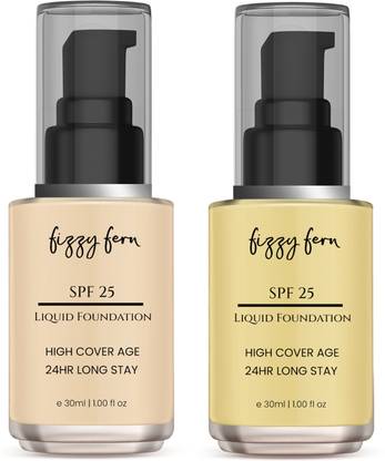 Fizzy Fern Liquid Foundation with SPF 25, Matte Finish, Lightweight, Waterproof- 60ml