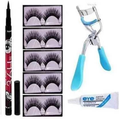 lately DEEP BLACK LIQUID EYELINER + FALSE EYELASH + EYELASH CURLER + EYELASH GLUE