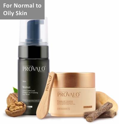 PROVALO Cleanse and Glow Essentials Combo For Normal to oily skin (Men)