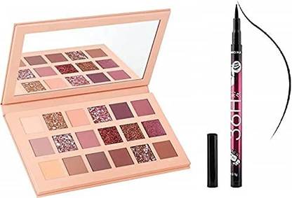 SIYDHA Korean Eyeshadow Palette Nude Color Big Eyeshadow Palette With 36 Hour Eyeliner Long Lasting