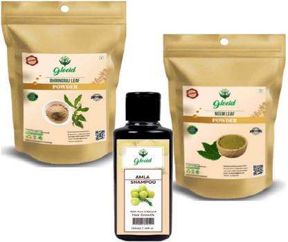 GLOEID 100% Bhringraj Powder(50 gram), Neem Powder(50 gram)