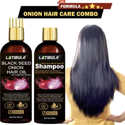 Latibule Red Onion Black Seed Oil+Shampoo for Ultimate Hair Care