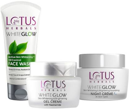 LOTUS HERBALS WhiteGlow Gel Cream Day&Night With Active Facewash