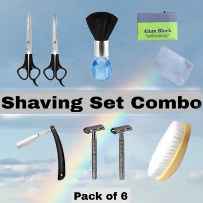 Glamezone 8 in 1 Shaving Kit for men with Travel Pouch | Gifts for men
