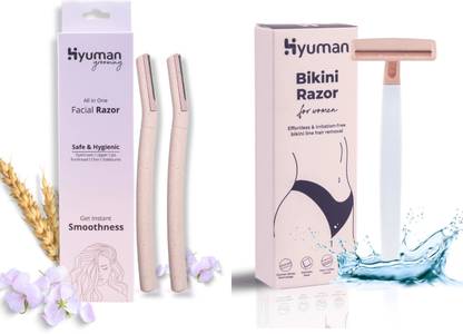 Hyuman Face Razor Pack of 2 + Bikini Razor