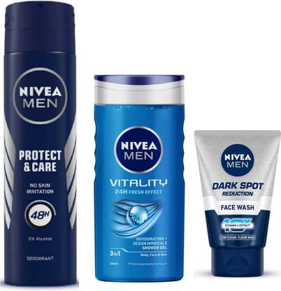 NIVEA Protect And Care Deo Vitality 250ml SG Darkspot Reduction 50ml FW