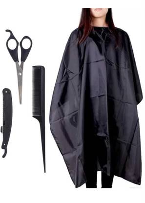 mkldsrh professional hair cutting sheet with hair cut scissors with tail comb with razor ustraa for hair shave cleaning