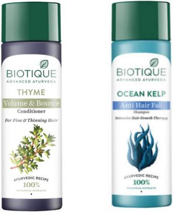 BIOTIQUE Thyme Conditioner 190 ML & Ocean Kelp Shampoo 190 ML