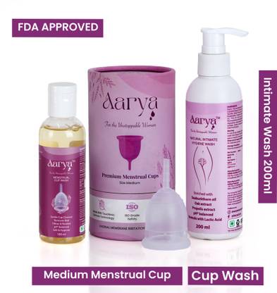 AARYA Cup (100ml), Natural Hygiene Intimate Wash (200ml)