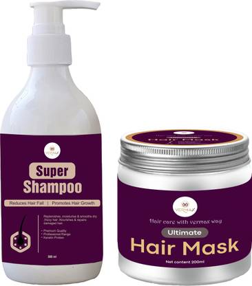 Vermax Ultra Smoothing Shampoo & Hair Mask | 72HR Frizz Control | Combo Kit for Smooth Hair (2 Items in the set)