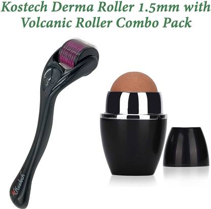 Kostech Microneedle 1.5mm Derma Roller with Volcanic roller
