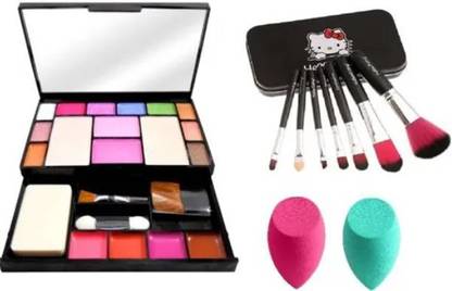 Pohok 6171 Fashion Color Icon Make Up Kit & Make Up Brushes Set & 2 Sponge Puff