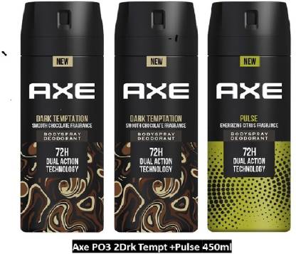AXE Dark Temptation 150 ml (Pack of 2) and Pulse 150 ml Deodorant