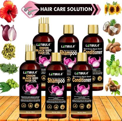 Latibule Onion oil & Shampoo, Conditioner will also ensure Hair shiny and healthy Daily Care