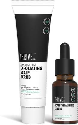 ThriveCo Scalp Care Kit (Scrub + Serum) | Clears Dandruff, Dead Skin, Oil & Product Buildup