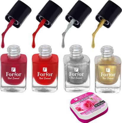 FOR FOR Perfect Stay Trendy Safe & Fast Dry ,Nail Art ,Glossy Finish Nail Polish Combo
