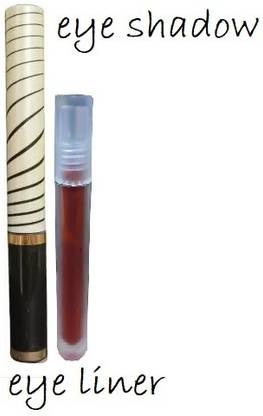 Luipui best black eye liner and orange eye shadow pack of 2