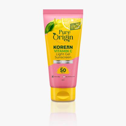 Pure Origin Sunscreen - SPF 50 PA++++ Korean Vitamin C Bright Boosting Light Gel Sunscreen