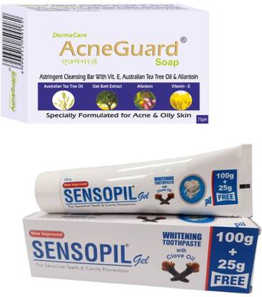 Pil Combo of Acneguard Soap (75g) With Sensopil Gel Whitening Toothpaste (100g)