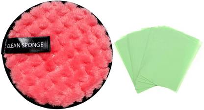 Ghelonadi Oil Blotting Paper with Reusable Makeup Removing Pad (1 Sponge,100 Oil Paper)